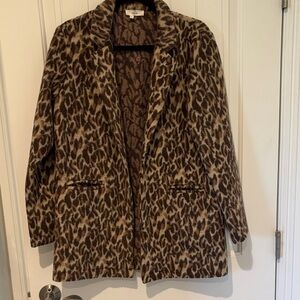 Entro Brown Leopard Print Blazer